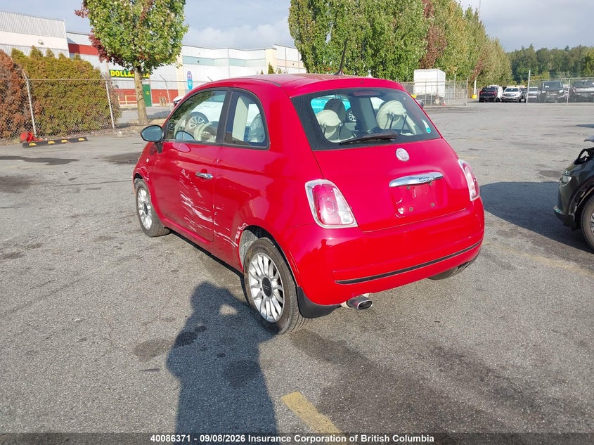 Vin: 3c3cffarxct299178, lot: 30104811, fiat 500 20123