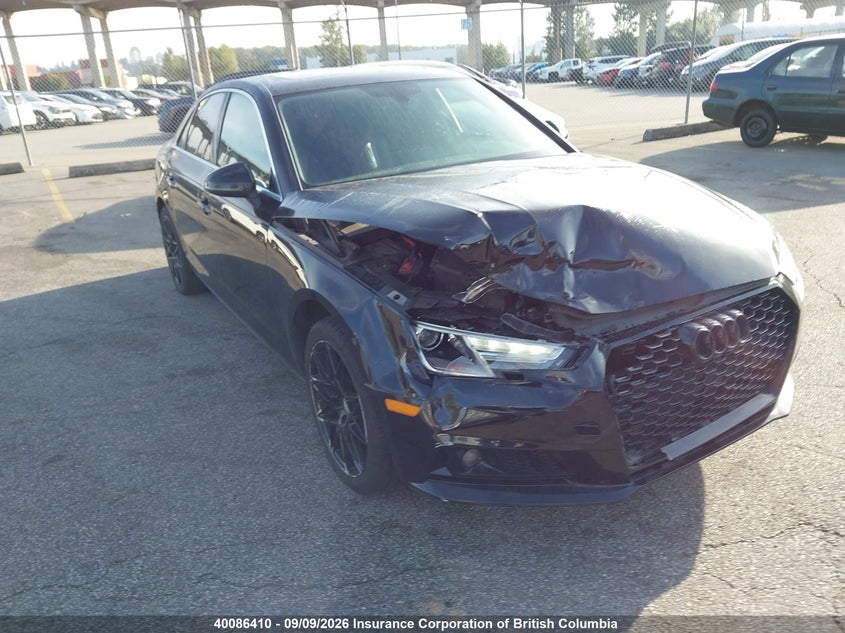 2017 AUDI A4 SEDAN 2.0L I4 FI DOHC 16V NF4