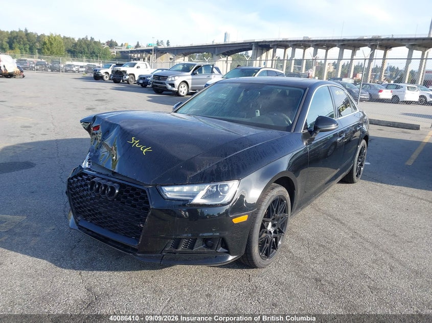2017 AUDI A4 SEDAN 2.0L I4 FI DOHC 16V NF4
