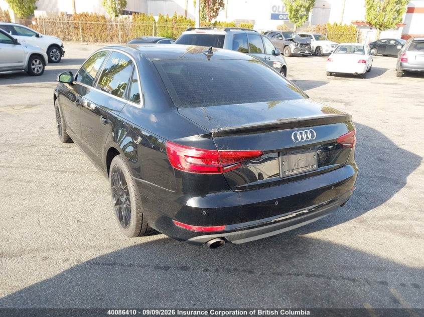 2017 AUDI A4 SEDAN 2.0L I4 FI DOHC 16V NF4