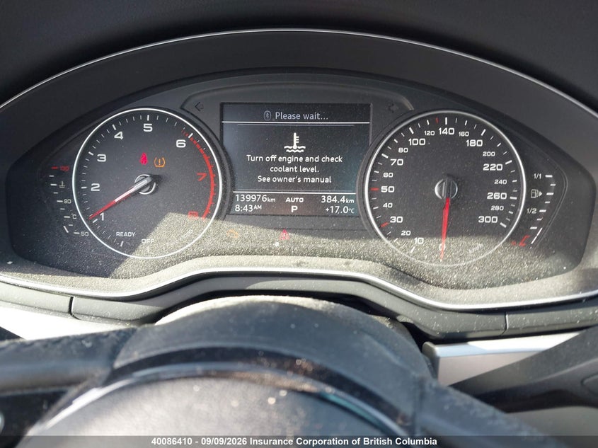 2017 AUDI A4 SEDAN 2.0L I4 FI DOHC 16V NF4