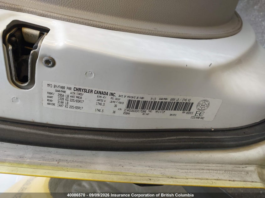 2014 DODGE CARAVAN VAN 3.6L V-6 DOHC, VVT, 283HP