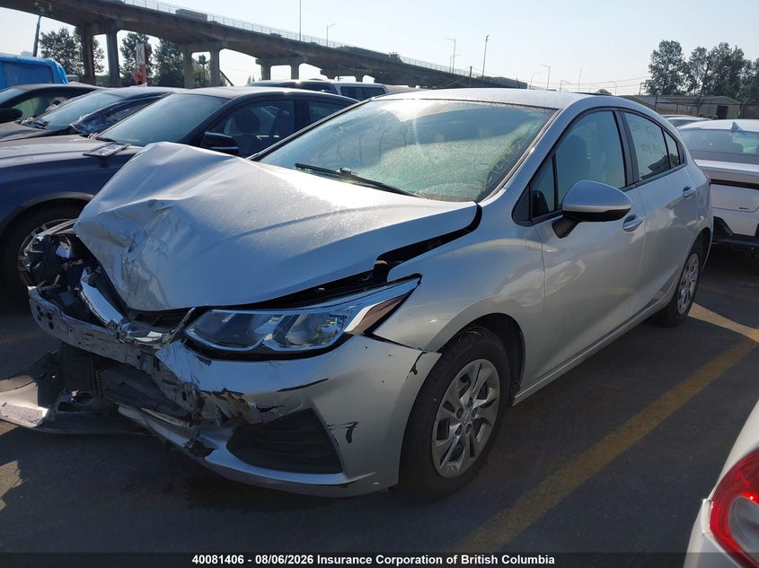 2019 Chevrolet Cruze Ls, Front, IAAI, VIN 3G1BC6SM6KS626451 — photo 2