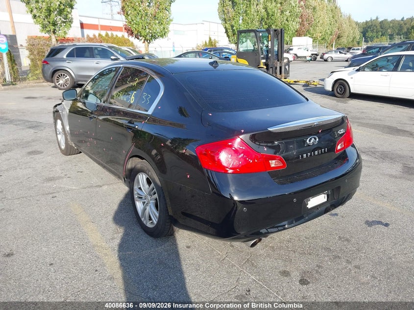 Vin: jn1cv6ar9am451522, lot: 30105170, infiniti g37x 20103