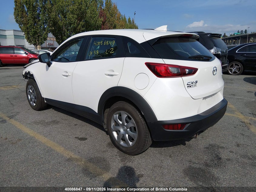 Vin: jm1dkdb79l1465615, lot: 30105456, mazda cx-3 20203