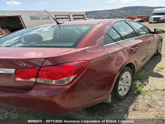 Vin: 1g1pf5sc6c7199982, lot: 30105496, chevrolet cruze 20124