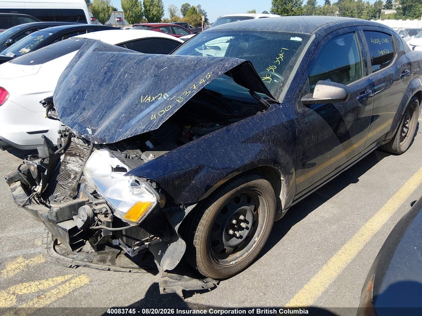 Vin: 1c3cdzab1dn586937, lot: 30105657, dodge avenger se 20132