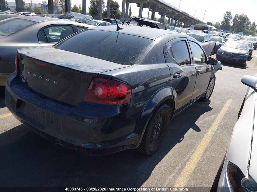 Vin: 1c3cdzab1dn586937, lot: 30105657, dodge avenger se 20134