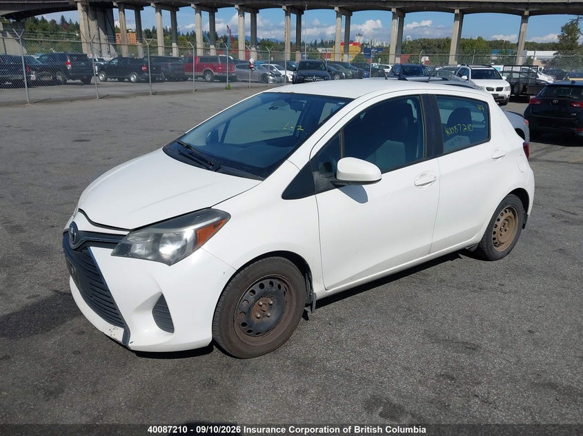 Vin: vnkktud30fa043713, lot: 30105914, toyota yaris 20152