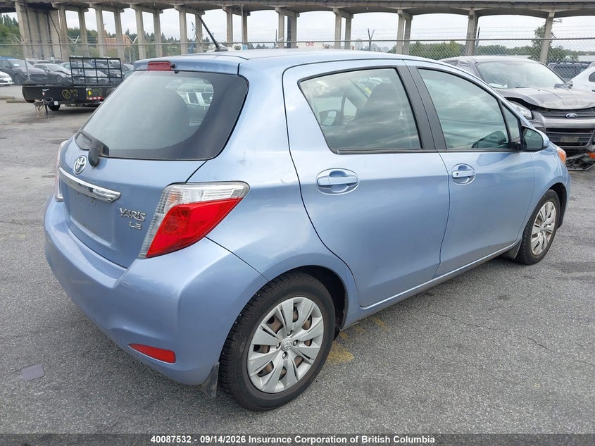 Vin: vnkktud36ea010911, lot: 30106313, toyota yaris 20144