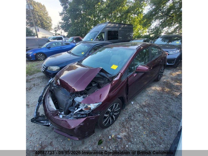 Vin: 2hgfb2f76fh004354, lot: 30106559, honda civic 20152
