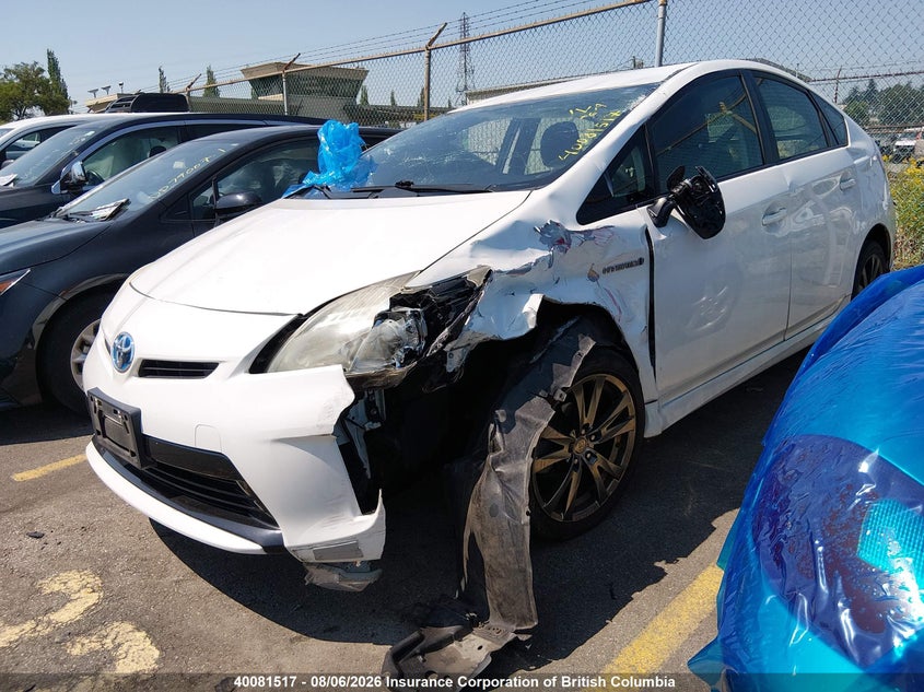 Vin: jtdkn3du8d5594757, lot: 30106606, toyota prius 20132