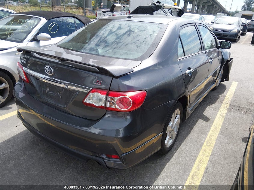 Vin: 2t1bu4ee4dc026296, lot: 30106976, toyota corolla s/le 20134