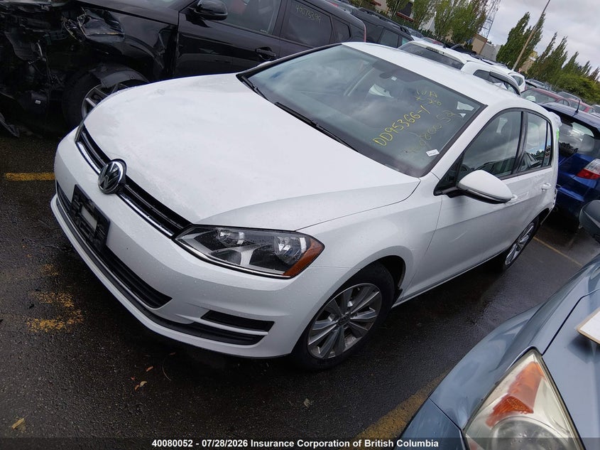 Vin: 3vw117auxgm045608, lot: 30107163, volkswagen golf 1.8 tsi comfortline/1.8 tsi highline/1.8 tsi trendline 20162