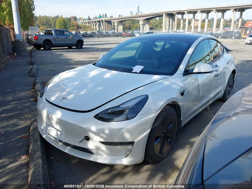 Vin: 5yj3e1ea1nf159558, lot: 30107306, tesla model 3 20222