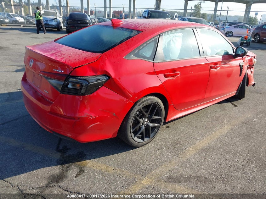 Vin: 2hgfe4f88sh017550, lot: 30107384, honda civic 20254