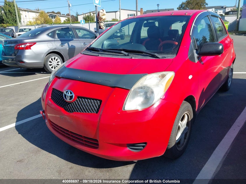 2007 Toyota Yaris, Левый зад, IAAI, VIN JTDKT923575125763 — фото 2