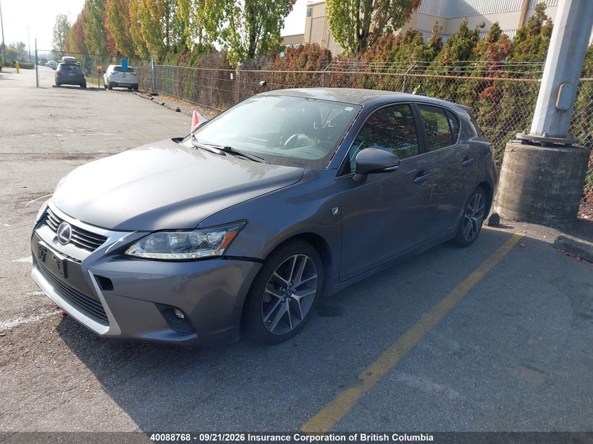 Vin: jthkd5bh6e2179121, lot: 30107818, lexus ct 200 20142