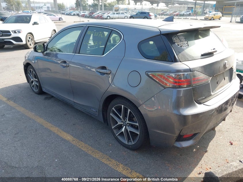Vin: jthkd5bh6e2179121, lot: 30107818, lexus ct 200 20143