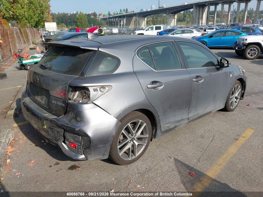 Vin: jthkd5bh6e2179121, lot: 30107818, lexus ct 200 20144