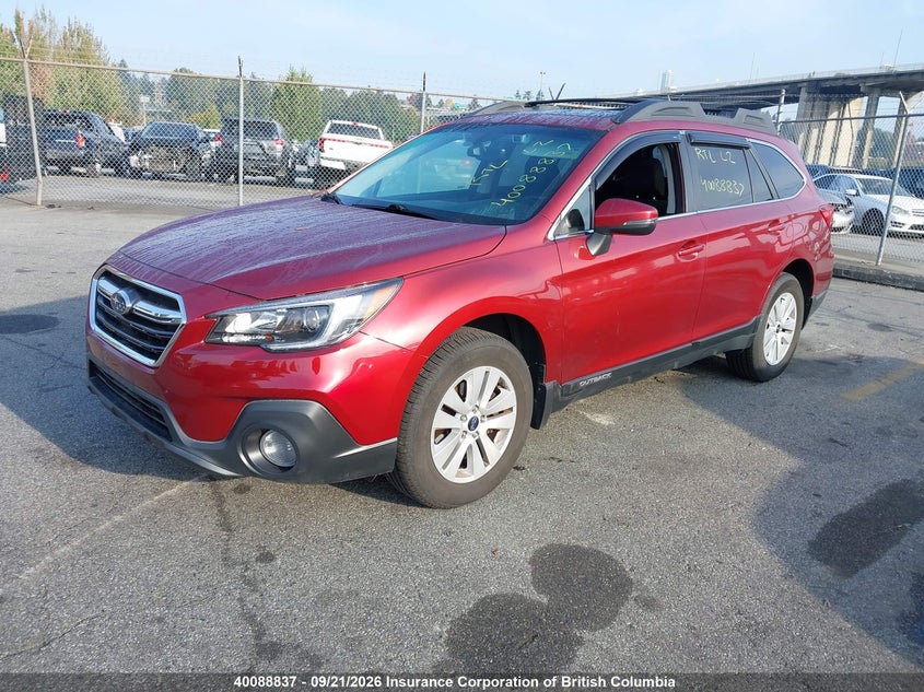 Vin: 4s4bsdgc5k3354457, lot: 30107897, subaru outback 2.5i premium 20192