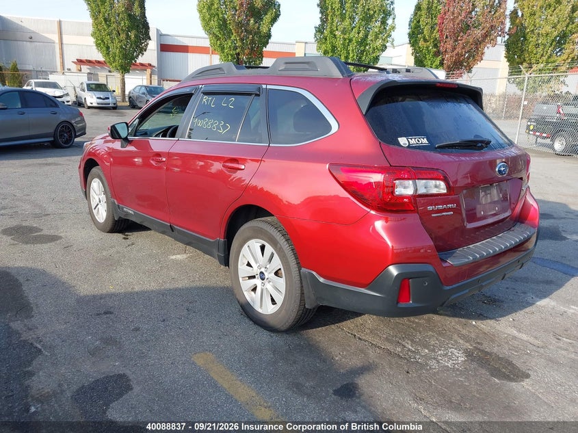 Vin: 4s4bsdgc5k3354457, lot: 30107897, subaru outback 2.5i premium 20193