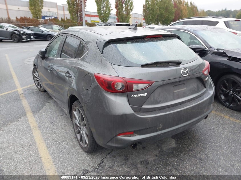 Vin: 3mzbn1m39jm238798, lot: 30108308, mazda 3 grand touring 20183