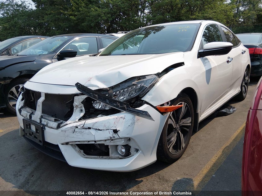 2018 Honda Civic Touring, Front, IAAI, VIN 2HGFC1F9XJH101509 — photo 2