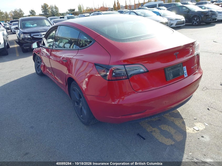 Vin: lrw3e1eb7pc851314, lot: 30108443, tesla model 3 20233
