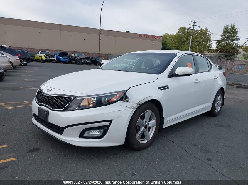 Vin: knagm4a75e5465063, lot: 30108796, kia optima lx 20142