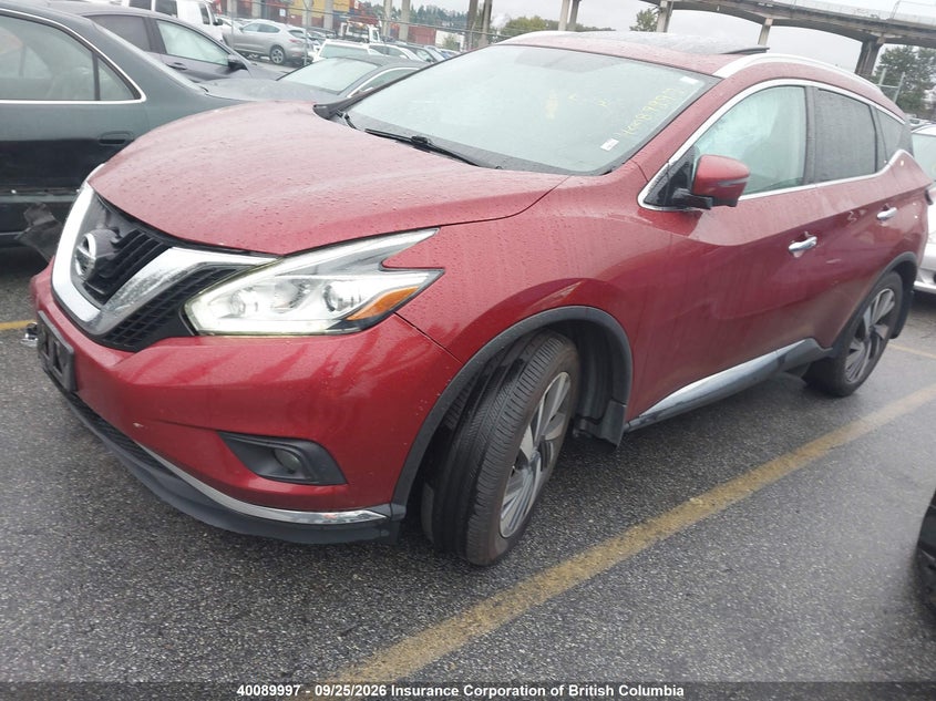 Vin: 5n1az2mh3hn183104, lot: 30109296, nissan murano s/sl/sv/platinum 20172