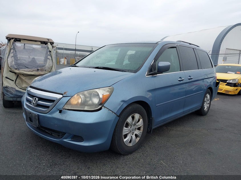2006 Honda Odyssey Ex, Удар сзади, IAAI, VIN 3HGGK5H64KM705559 — фото 2