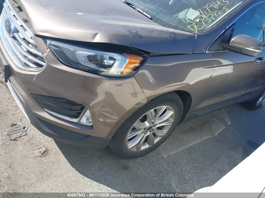 Vin: 2fmpk4k97kbc52028, lot: 30109872, ford edge titanium 20192