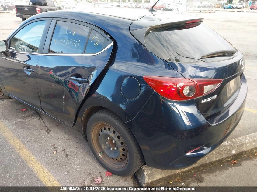 Vin: jm1bn1l79j1166327, lot: 30109901, mazda 3 touring 20183