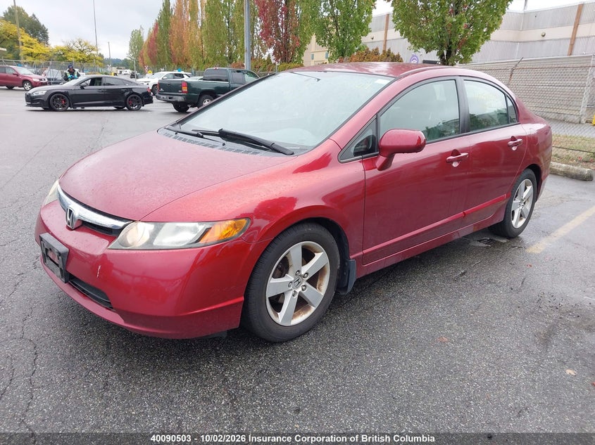 2006 Honda Civic, Rear, IAAI, VIN 2HGFA16596H011875 — photo 2