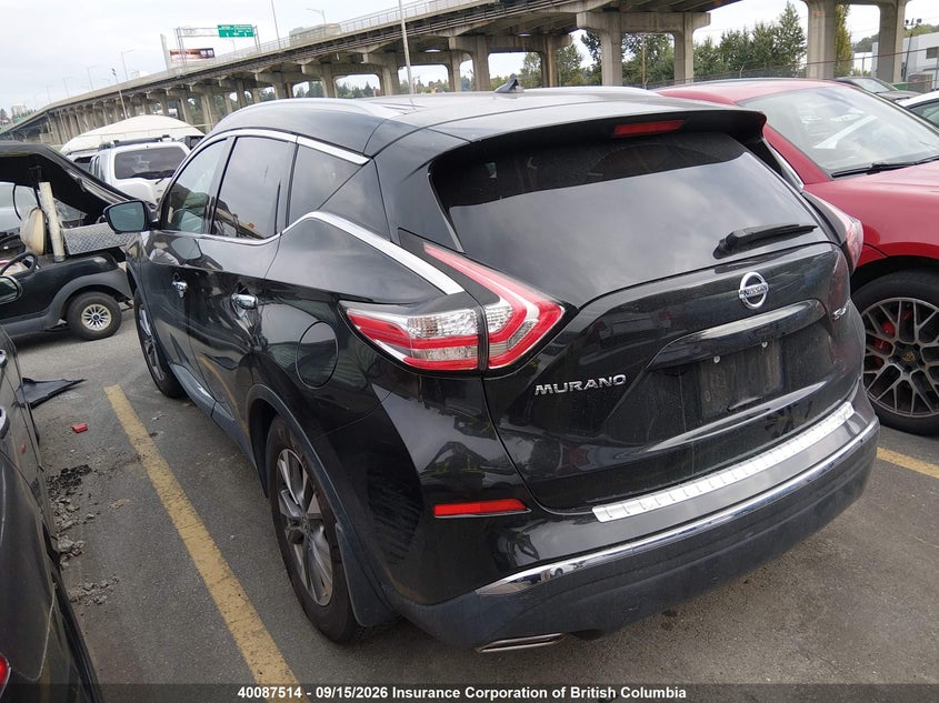 Vin: 5n1az2mh8gn122149, lot: 30110123, nissan murano s/sl/sv/platinum 20163