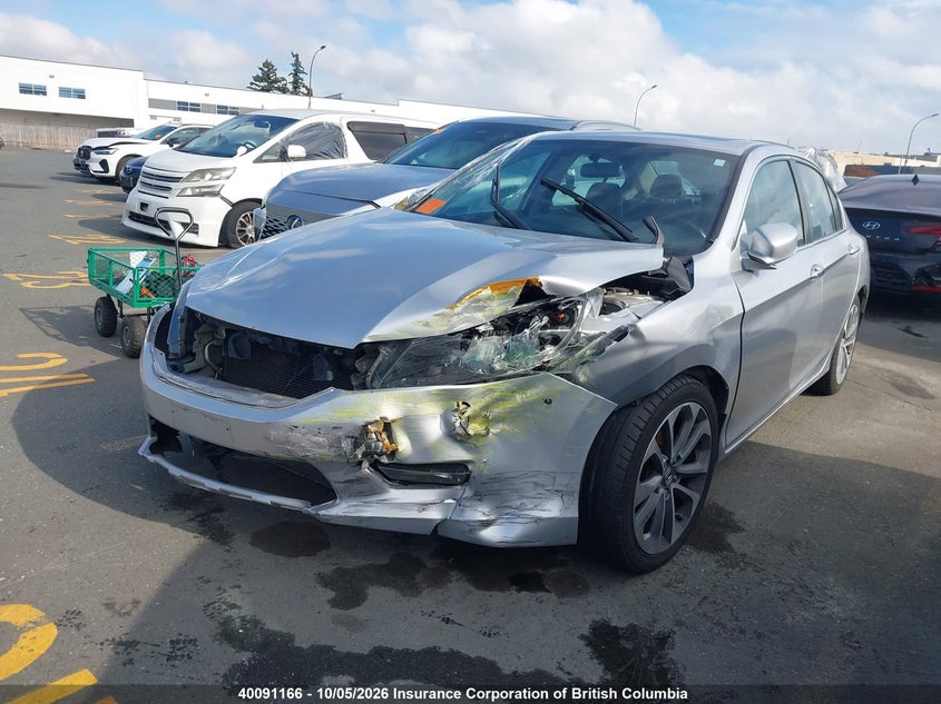Vin: 1hgcr2f50fa806779, lot: 30110720, honda accord sport 20152