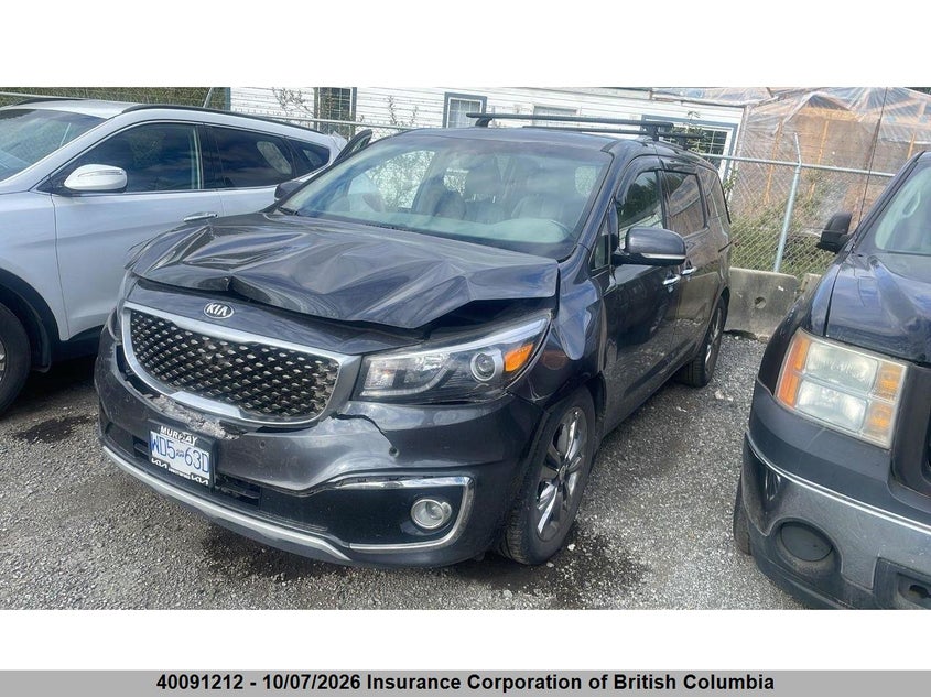 2017 Kia Sedona Sxl/Sxl+, Front, IAAI, VIN KNDME5C16H6262456 — photo 2