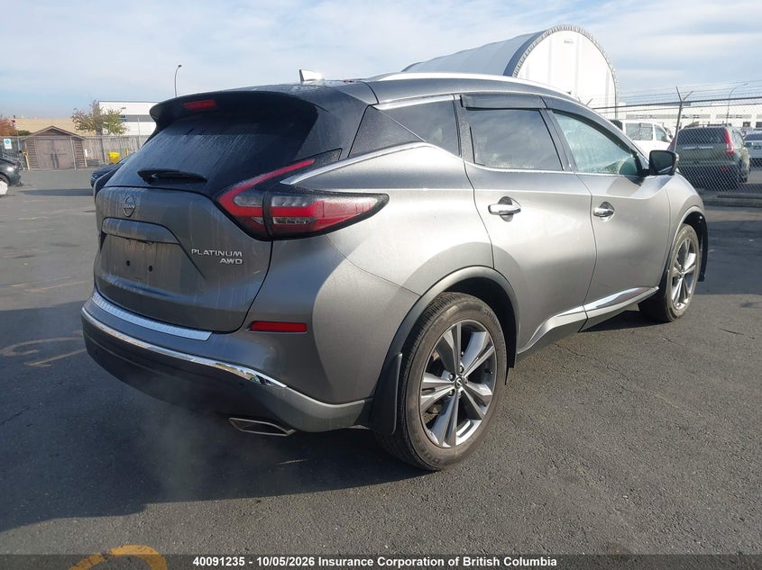 Vin: 5n1az2ds4pc100625, lot: 30110814, nissan murano platinum 20234