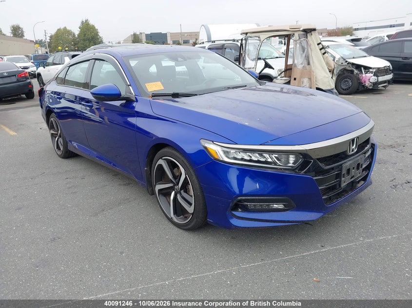 2018 Honda Accord Sport, Удар сзади, IAAI, VIN 1HGCV1F38JA806767