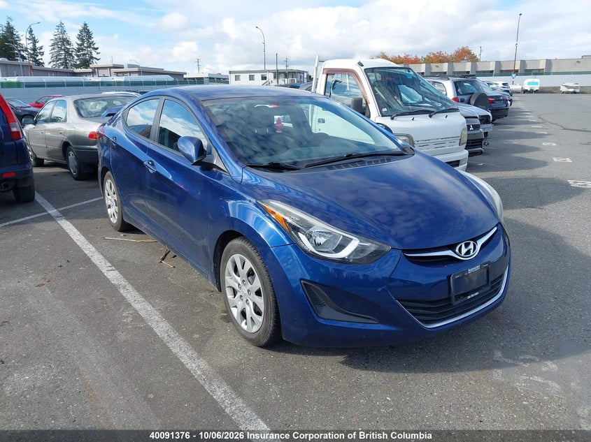 2016 Hyundai Elantra Se/Sport/Limited, Удар сзади, IAAI, VIN 5NPDH4AE8GH678214