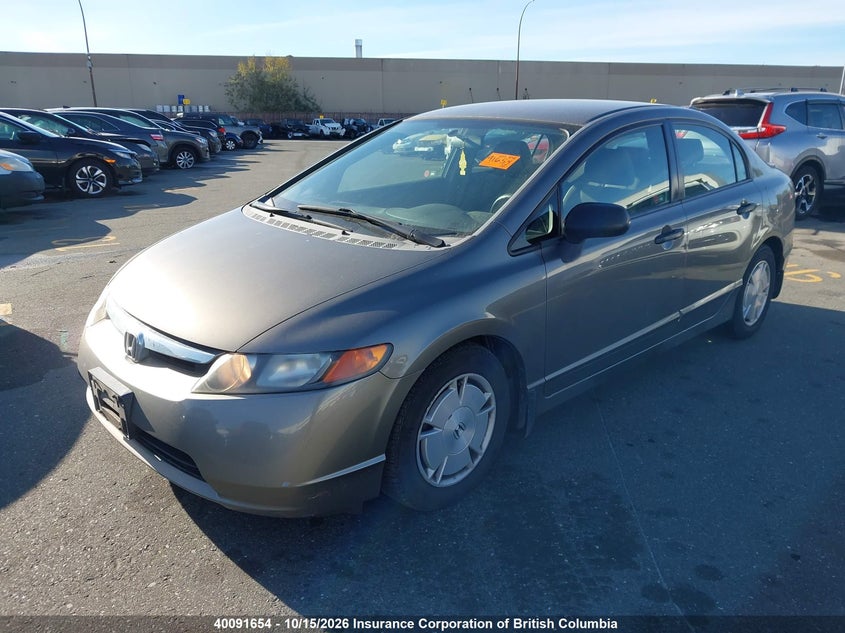 2008 Honda Civic, Rear, IAAI, VIN 2HGFA16468H122068 — photo 2