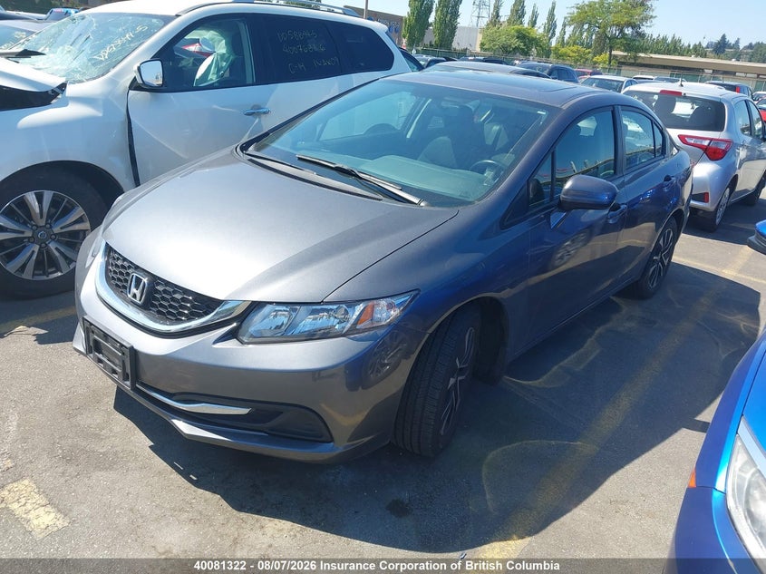 2014 Honda Civic Lx, Rear, IAAI, VIN 2HGFB2F53EH037194 — photo 2