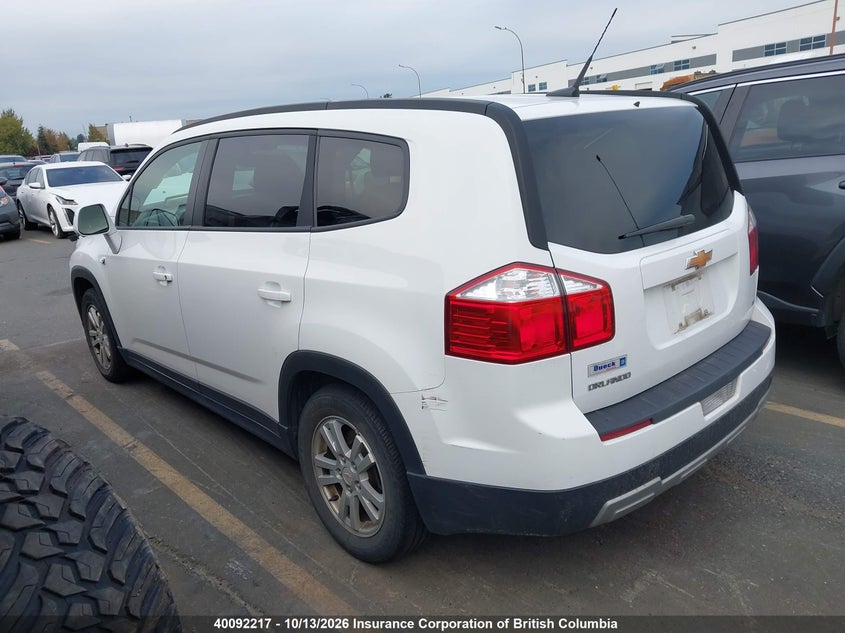 Vin: kl77p2em5ck601783, lot: 30112111, chevrolet orlando lt 20123