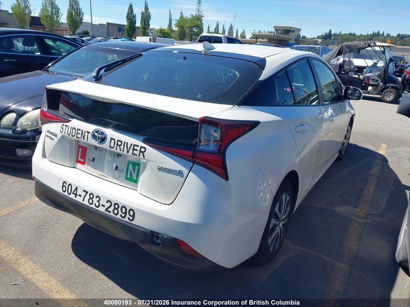 Vin: jtdl9rfu3l3019081, lot: 30112332, toyota prius le/xle 20204