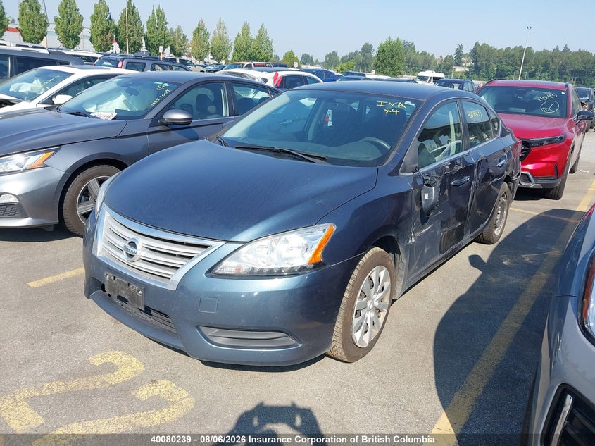 2013 Nissan Sentra S/Sv/Sr/Sl, Левый бок, IAAI, VIN 1N4AB7AP3DN907651 — фото 2