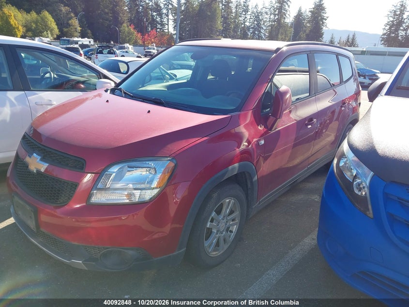 Vin: kl77p2em2ck559301, lot: 30112849, chevrolet orlando lt 20122