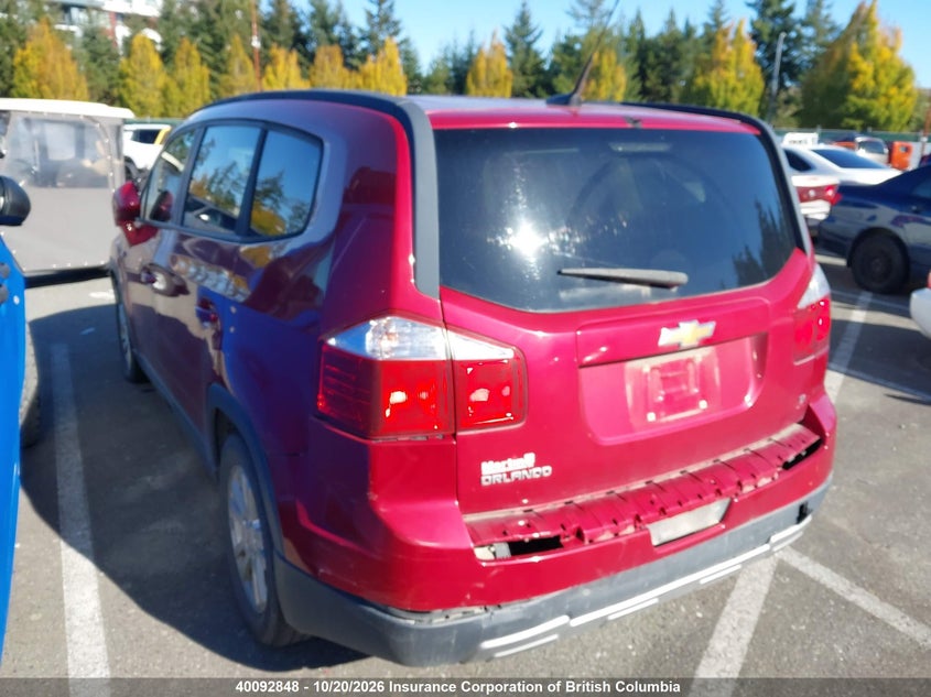 Vin: kl77p2em2ck559301, lot: 30112849, chevrolet orlando lt 20123