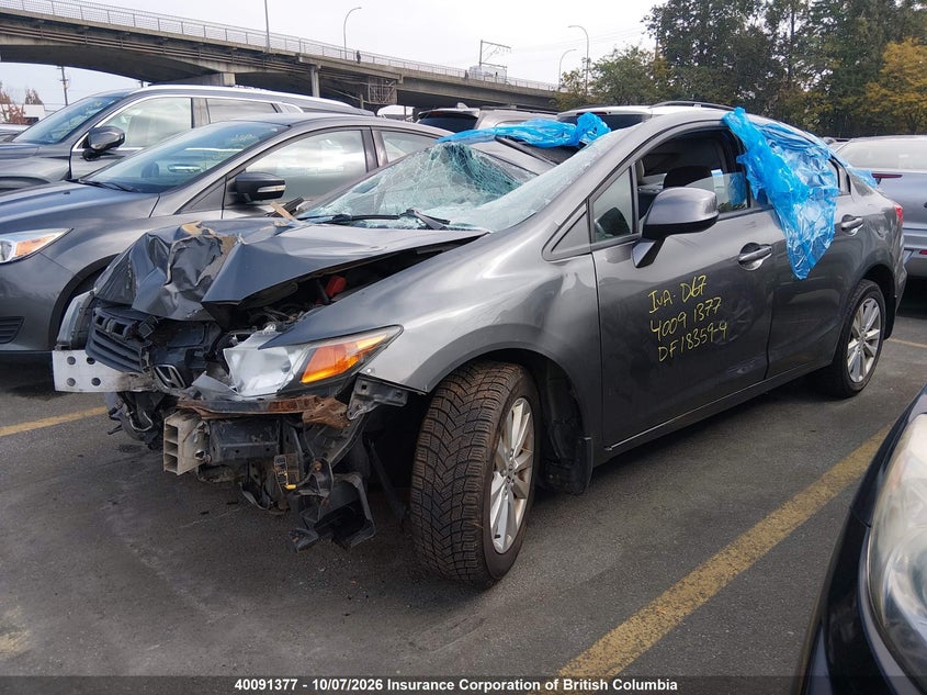 2012 Honda Civic Lx, All Over, IAAI, VIN 2HGFB2F55CH029949 — photo 2