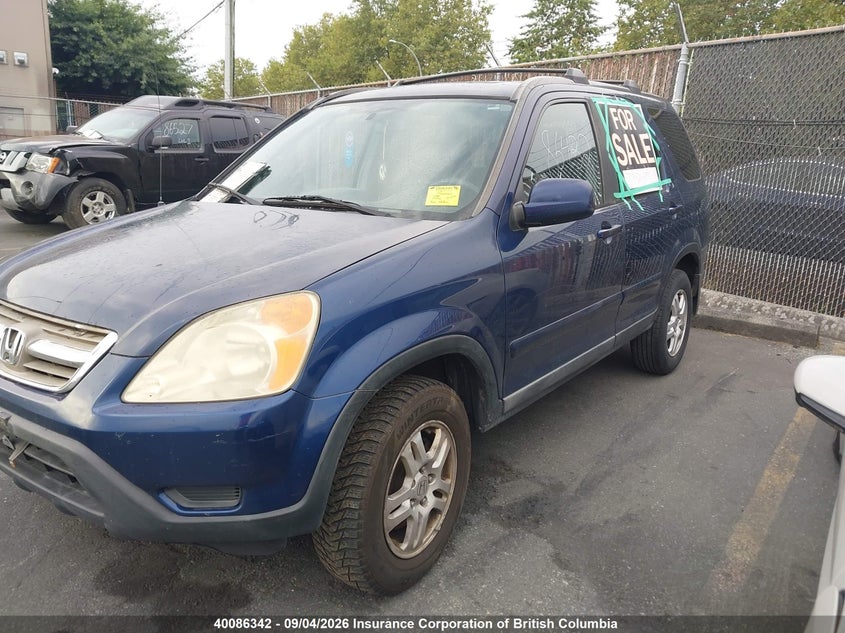 2002 Honda Cr-V Ex, Левый бок, IAAI, VIN JHLRD78922C817238 — фото 2